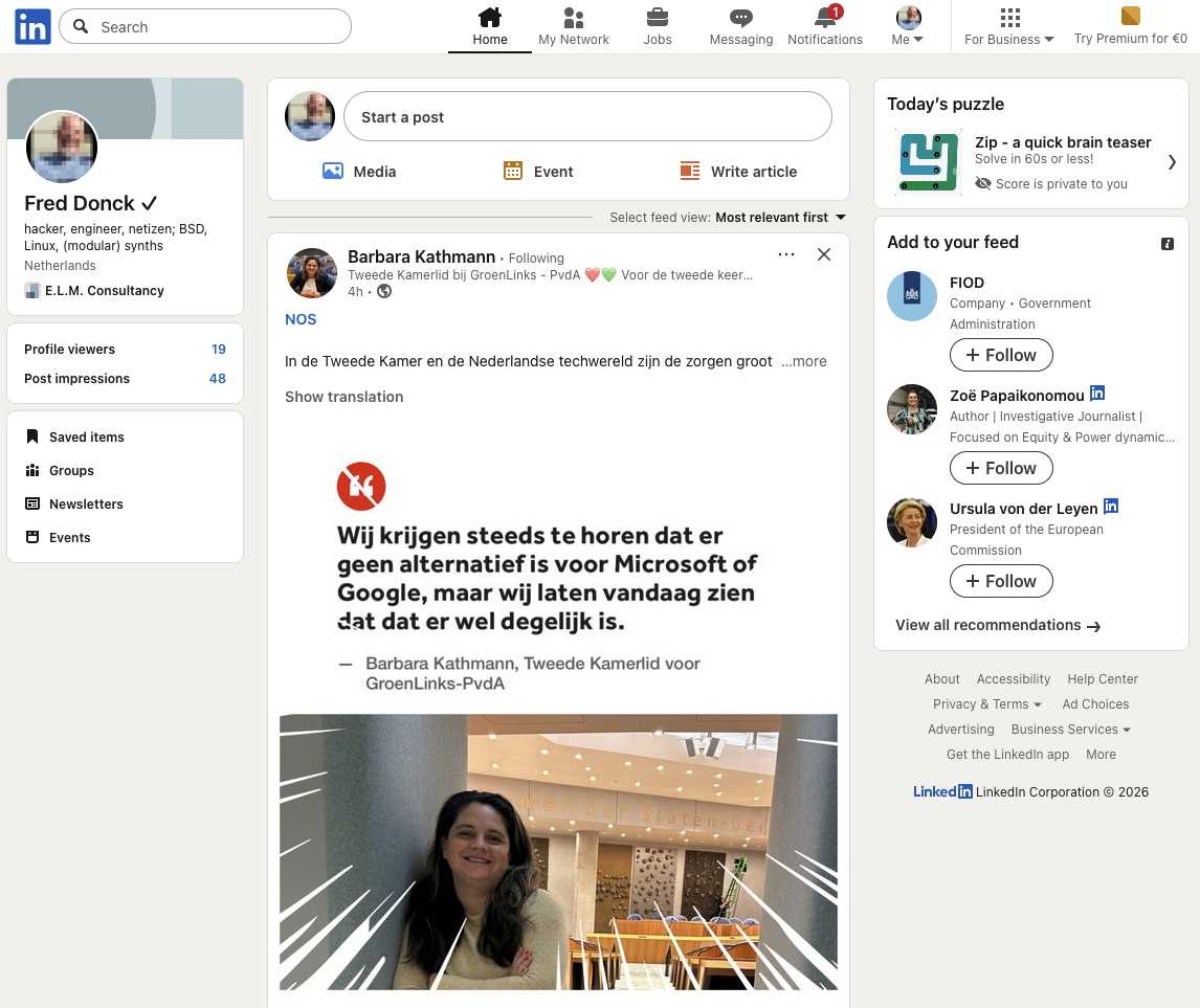 Move away from LinkedIn